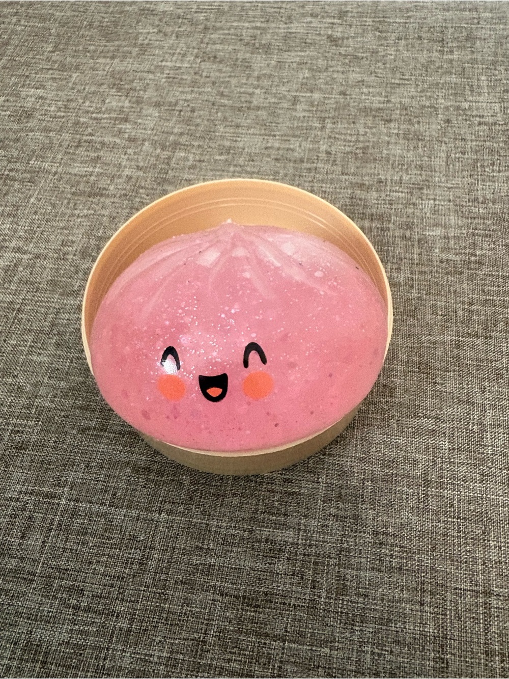 Pink Glitter dumpling squishy